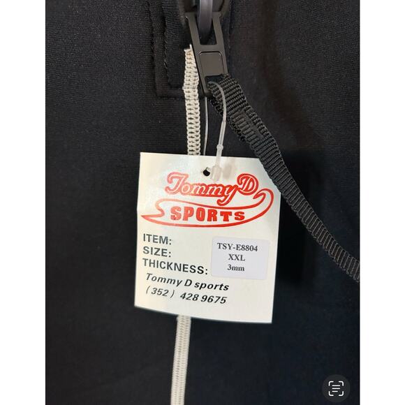 NEW NWT Tommy D Sports Size 2XL Diving Wetsuit 3mm Black Shortie style - Picture 5 of 5